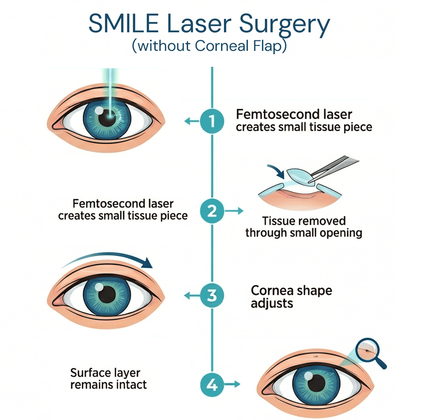 EVO ICL procedure versus Lasik diagram